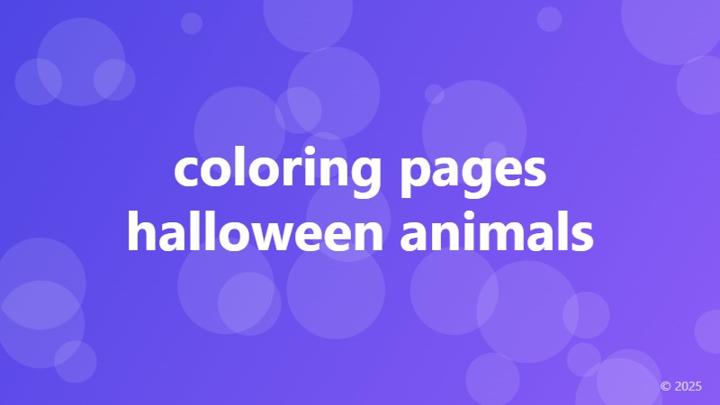 coloring pages halloween animals