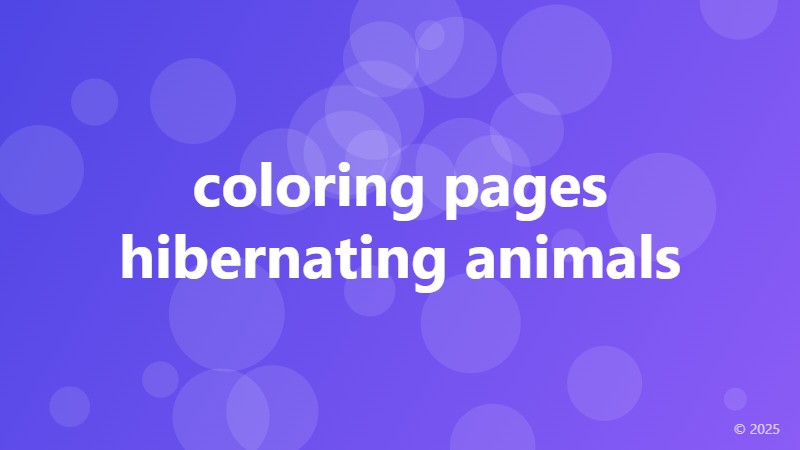 coloring pages hibernating animals
