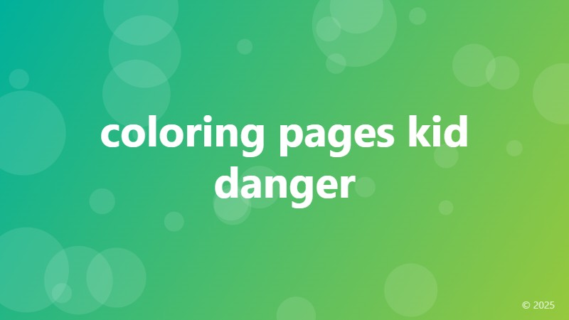 coloring pages kid danger