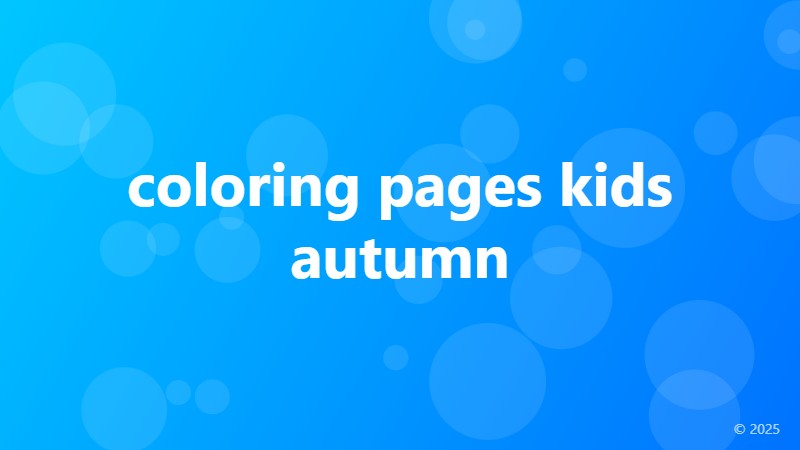 coloring pages kids autumn
