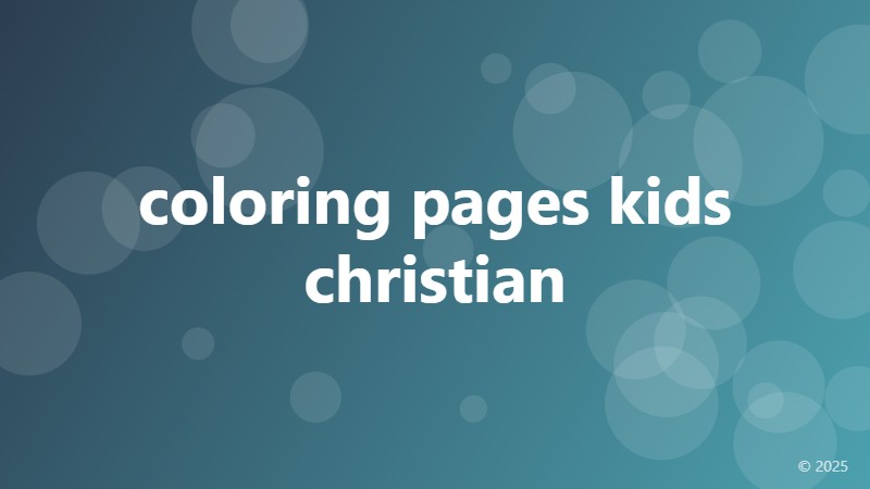 coloring pages kids christian