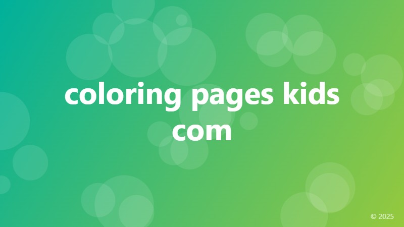 coloring pages kids com