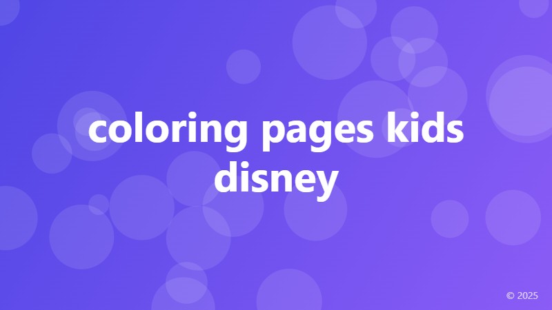 coloring pages kids disney
