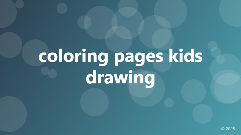 coloring pages kids drawing