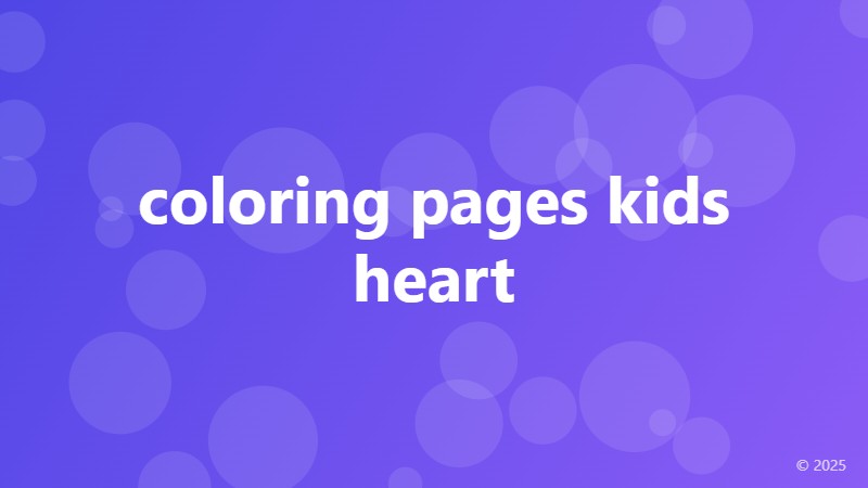 coloring pages kids heart