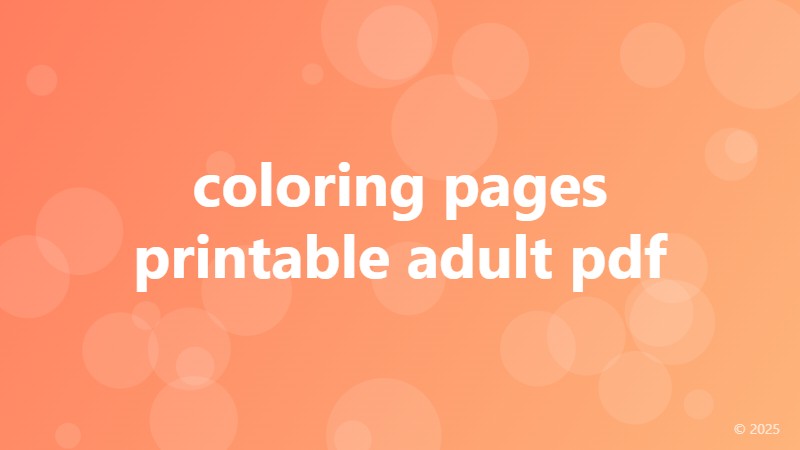 coloring pages printable adult pdf