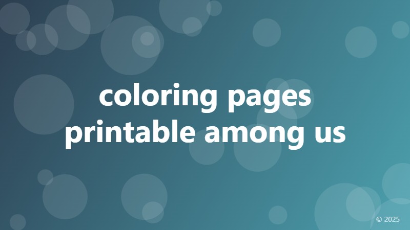 coloring pages printable among us