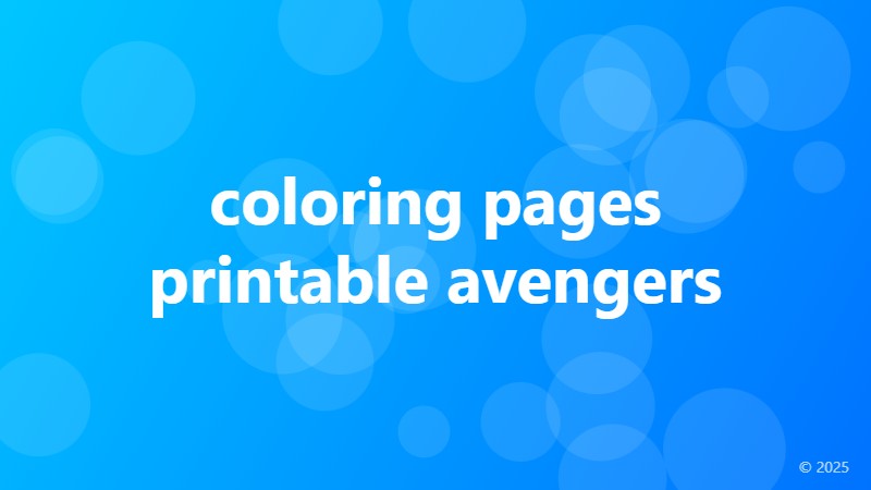 coloring pages printable avengers
