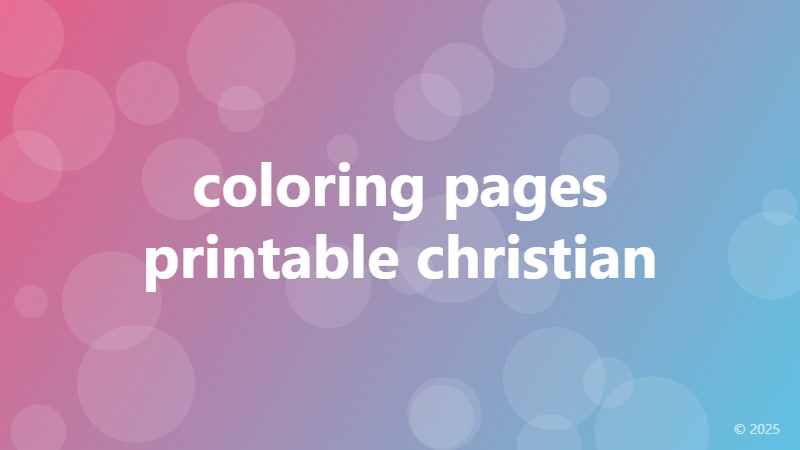 coloring pages printable christian