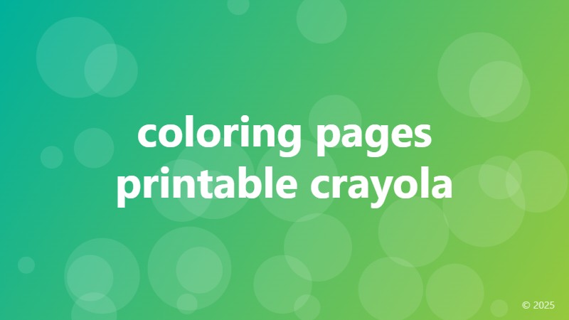 coloring pages printable crayola