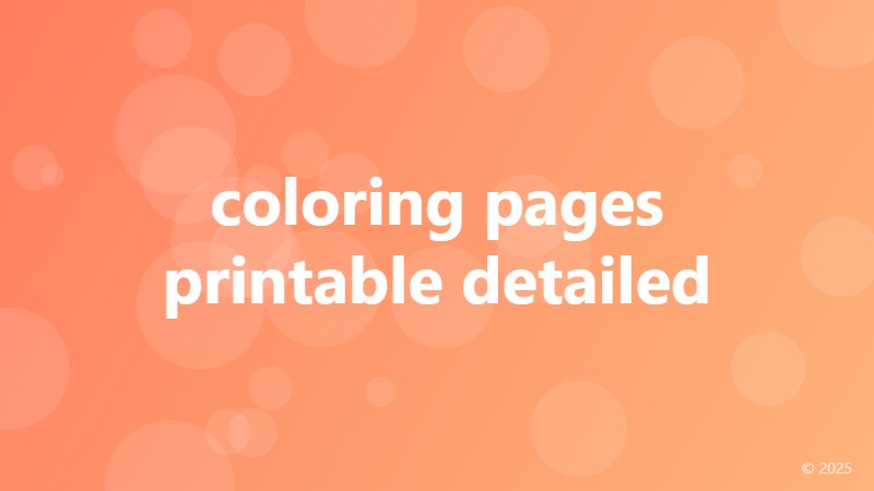 coloring pages printable detailed