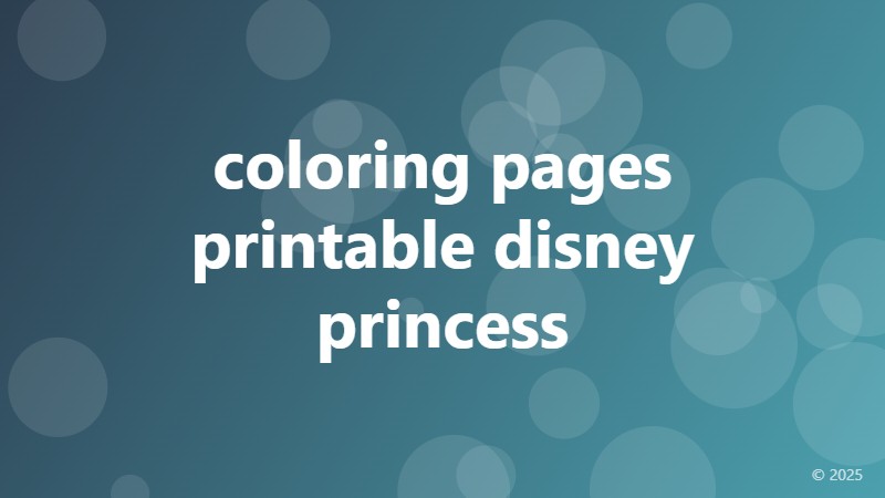 coloring pages printable disney princess
