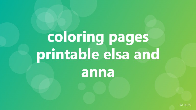 coloring pages printable elsa and anna