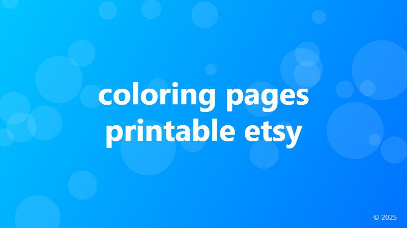 coloring pages printable etsy