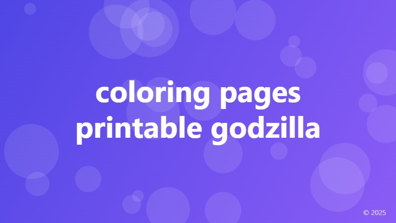 coloring pages printable godzilla