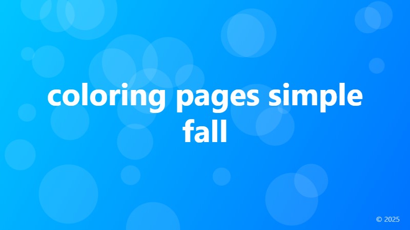 coloring pages simple fall