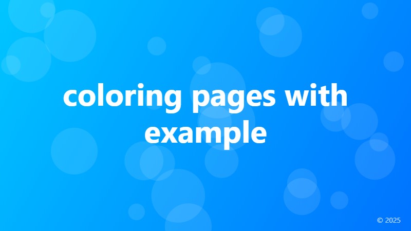 coloring pages with example
