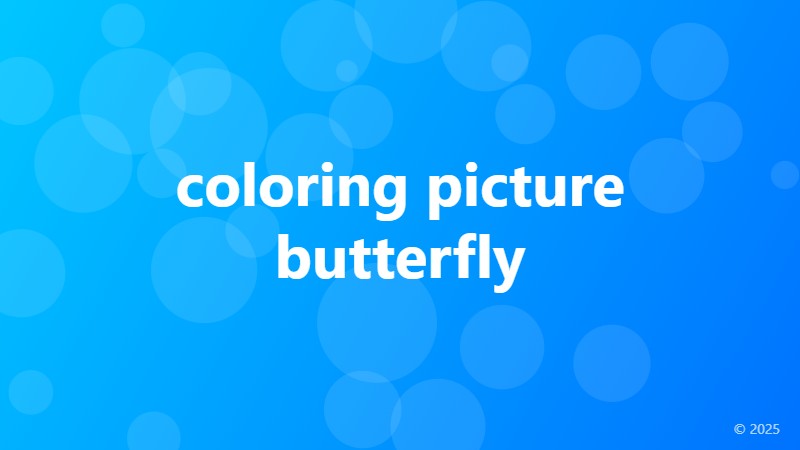 coloring picture butterfly