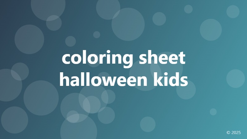 coloring sheet halloween kids