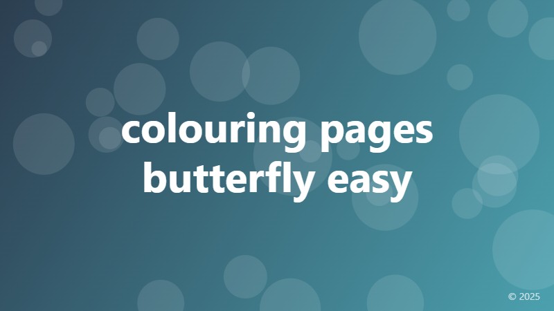 colouring pages butterfly easy