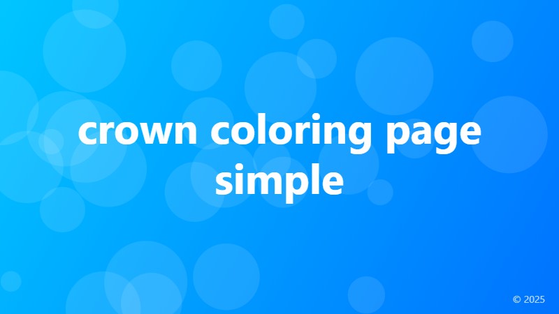 crown coloring page simple