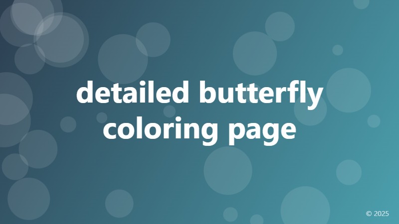 detailed butterfly coloring page