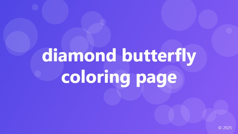 diamond butterfly coloring page