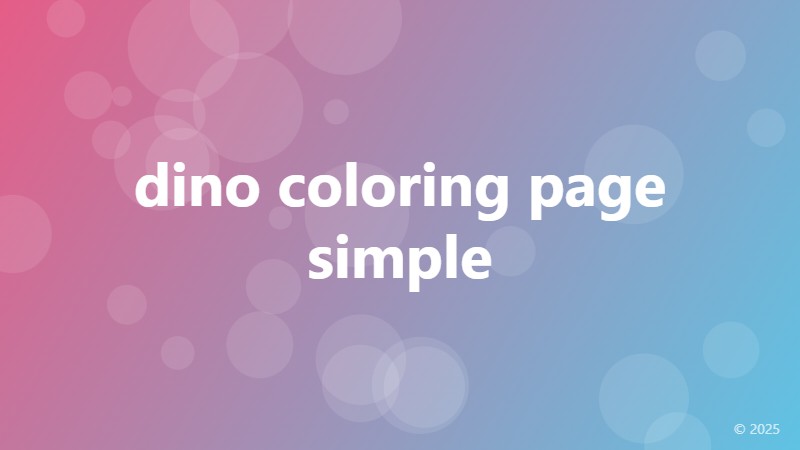 dino coloring page simple