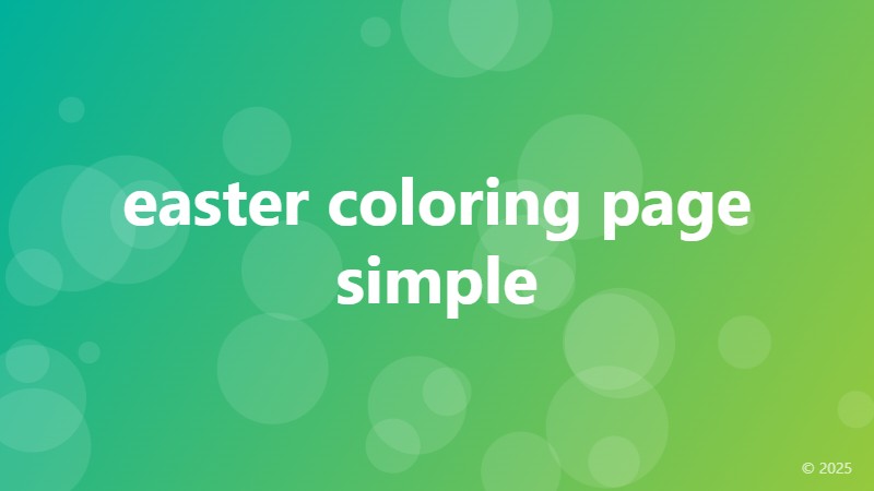 easter coloring page simple