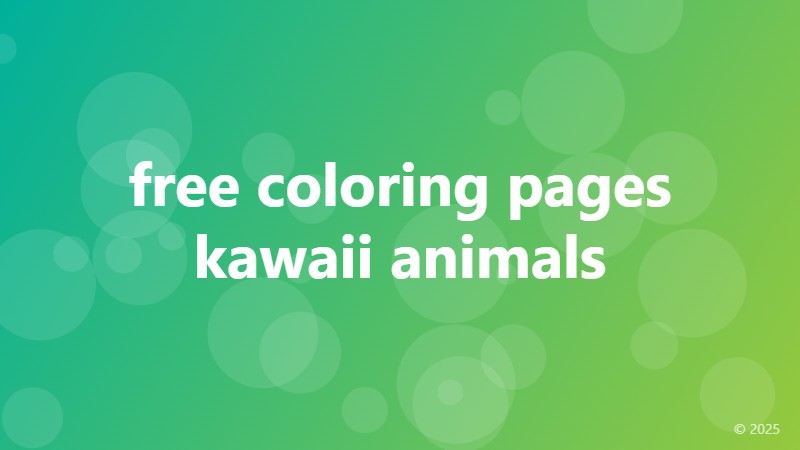 free coloring pages kawaii animals