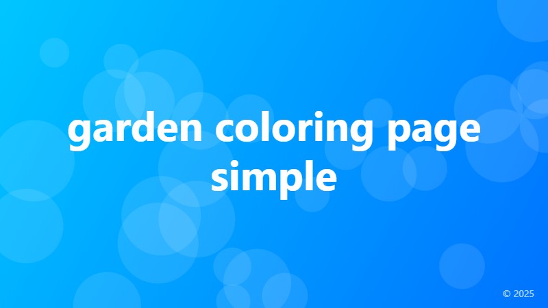 garden coloring page simple