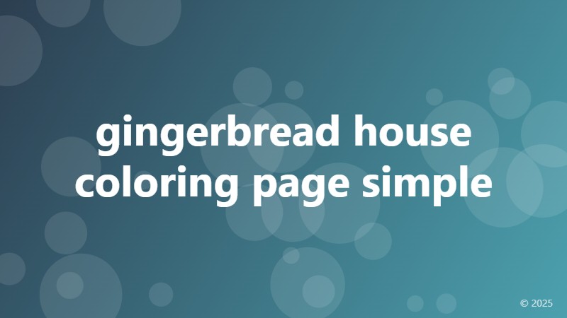 gingerbread house coloring page simple