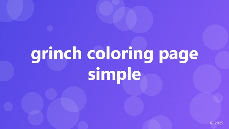 grinch coloring page simple