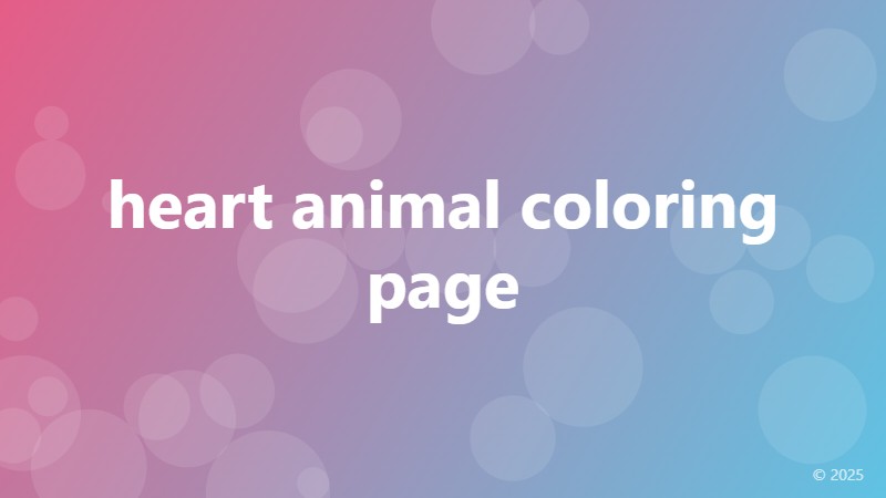 heart animal coloring page