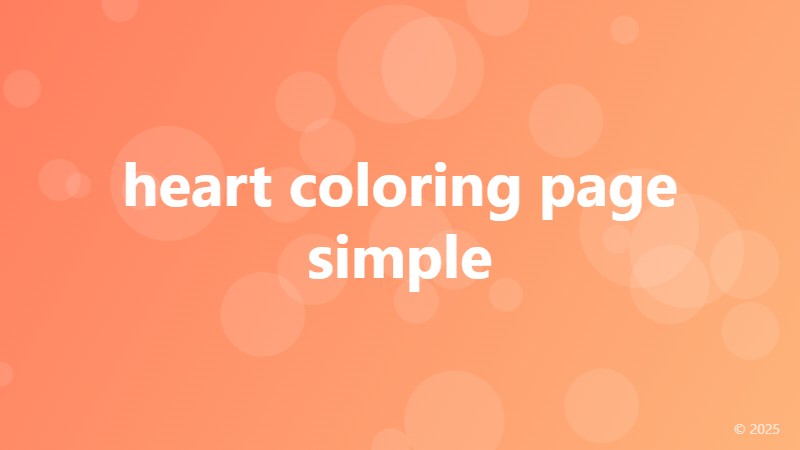 heart coloring page simple