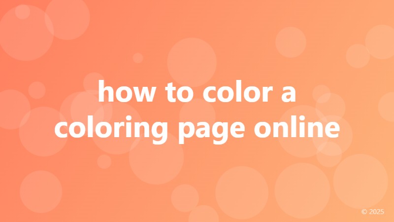 how to color a coloring page online