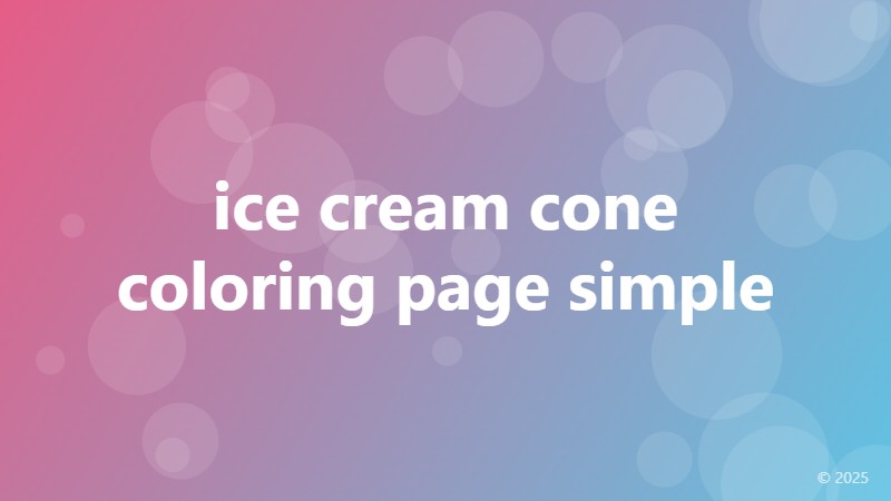 ice cream cone coloring page simple