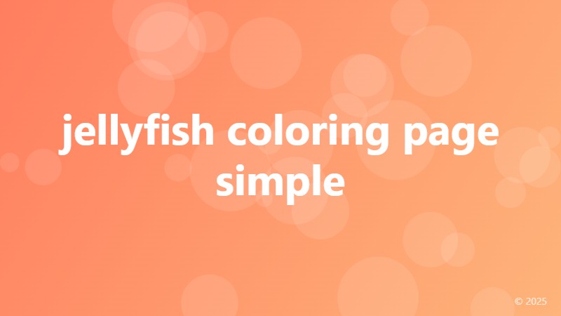jellyfish coloring page simple