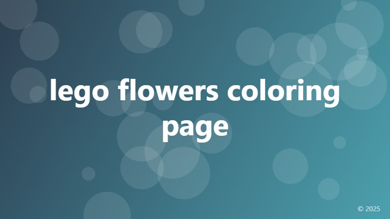 lego flowers coloring page
