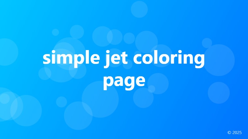 simple jet coloring page