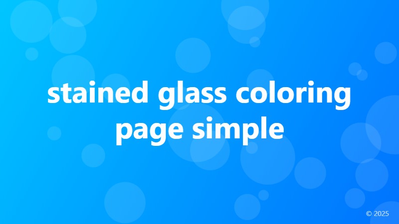 stained glass coloring page simple